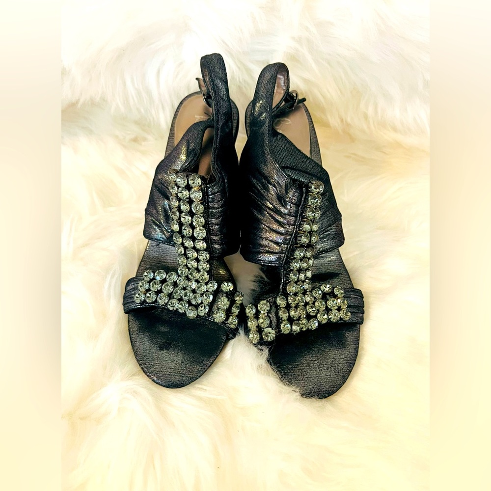BOURNE JEWELED RHINESTONE GLADIATOR STYLE STILLETO HEELS EU 37